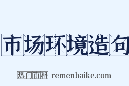 市场环境造句是什么意思的图片